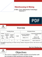 Data Warehousing & Mining: B. Tech and MBA. Tech. (Information Technology) Semester-V