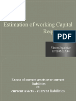 Estimation of Working Capital Requirement: Vineet Jogalekar 1PT10MBA84