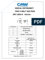 CMW PT Technical Datasheet Wrapped v-Belt Section SPC Kevlar Cord