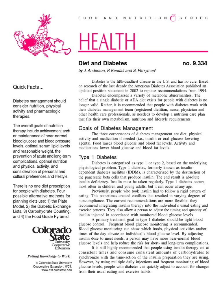 Daily Fat Intake for Diabetes Management | PDF | Diabetes Mellitus Type ...