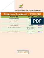 Freshersnow Recruitments - 29.01.2022: Click Here