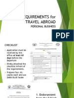 Requirements For Travel Abroad