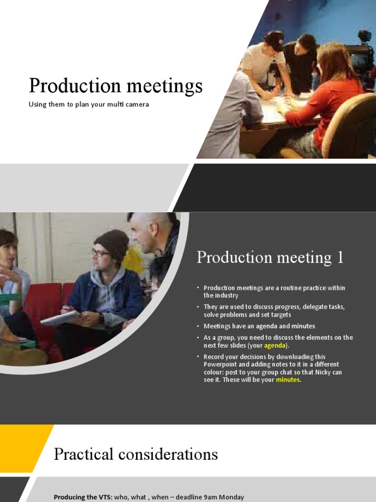 Production Meetings and Planning | PDF