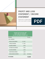 Profit and Loss Statement Presentation