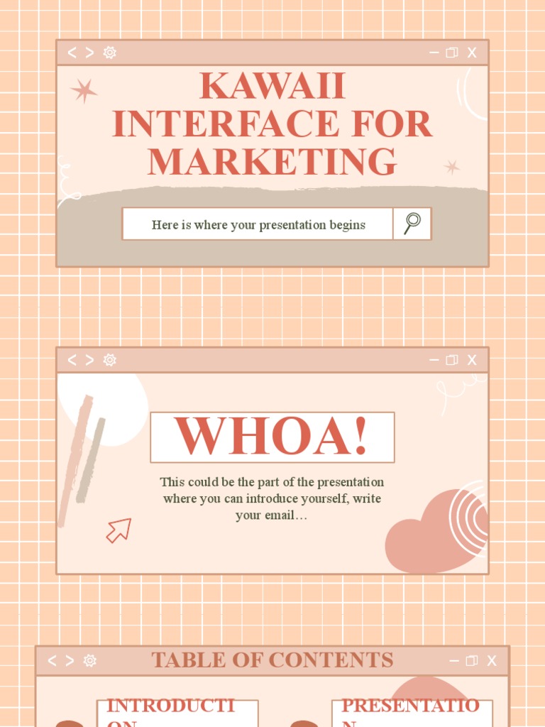 Kawaii Interface For Marketing by Slidesgo PDF Mars