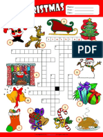 Christmas Esl Vocabulary Crossword Puzzle Worksheet For Kids