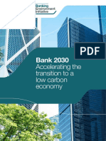 Bank 2030: Accelerating The Transition To A Low Carbon Economy