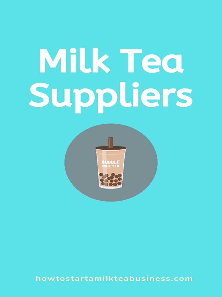 Milk Tea Suppliers List PDF Metro Manila Non Alcoholic Drinks