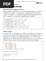 Data Analysis With Pandas - Aggregates in Pandas Cheatsheet - Codecademy