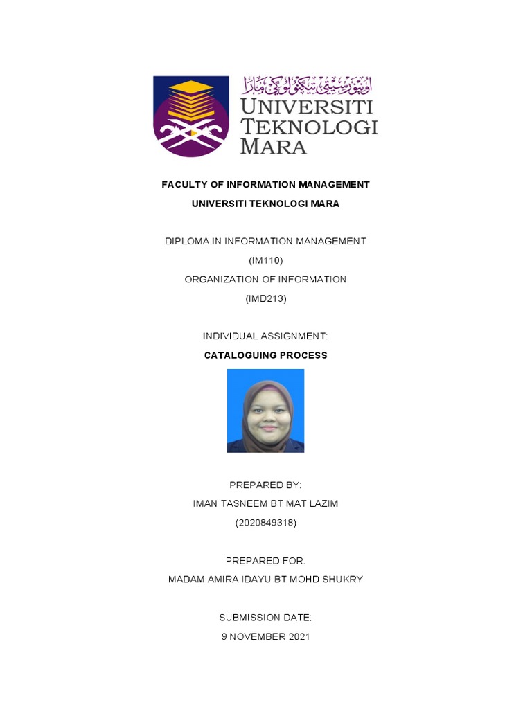 Cataloguing Process in Information Management | PDF | Libraries ...