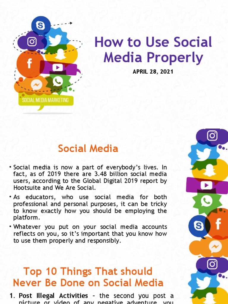 How To Use Social Media Properly | PDF
