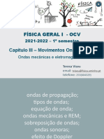Física Geral I - OCV - 2021-22 - Cap3 -  Movimentos Ondulatórios