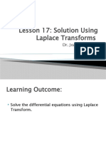 Lesson 17 Solution Using Laplace Transform