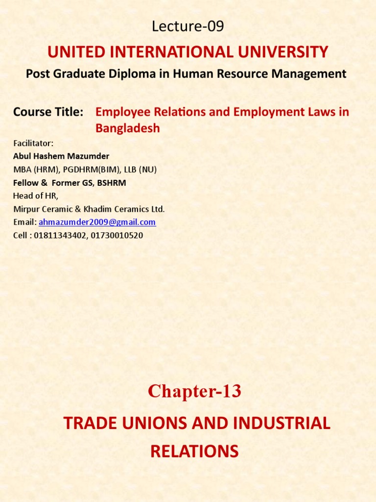 Trade Unions in Bangladesh: Overview | PDF | Trade Union | Collective ...