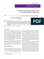 Antidepressant Effects of Valproic Acid in An Animal Model of Depression