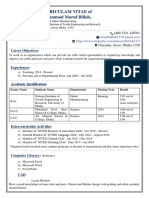 Curriculam Vitae of Muhammad Maruf Billah,: Contact Info