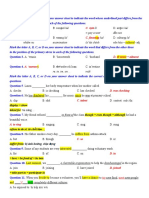 Marking key points in an English exam