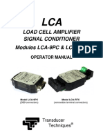 Load Cell Amplifier Signal Conditioner Modules LCA-9PC & LCA-RTC