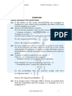 Chapter 16 - Probability NCERT Exemplar - Class 11: Al Gor Ithm 6 + 1 7 7! 7! 1 9! 9 8 7! 72 1 72