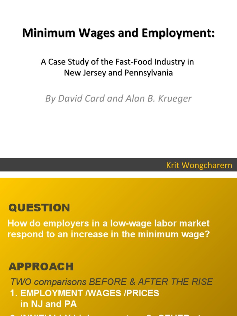 NJ Minimum Wage Impact on Fast Food Jobs | PDF | Employment | Minimum Wage