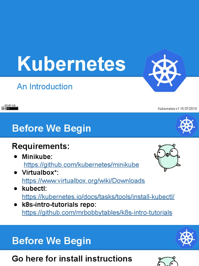 Introduction to Kubernetes v1.15 | PDF | Computer Programming ...