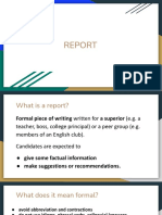 REPORT writing