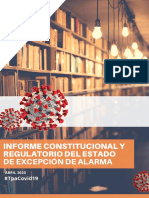 Informe Constitucional y Regulatorio Del Estado de Excepción de Alarma 2
