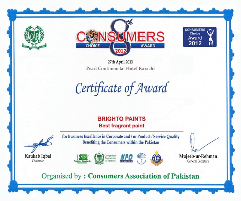Consumers Choice Award | PDF