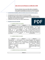 Les Mesures Fiscales de La Loi de Finances Rectificative 2020