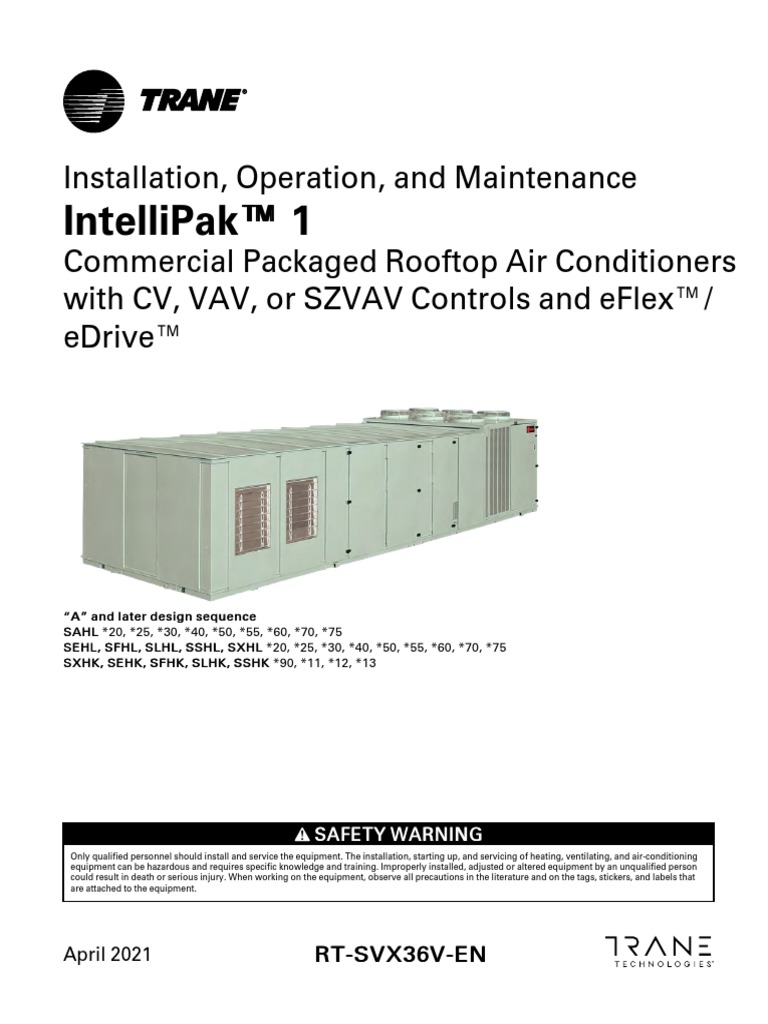 Trane - RTU-02 - O&M Manual | PDF | Chlorofluorocarbon