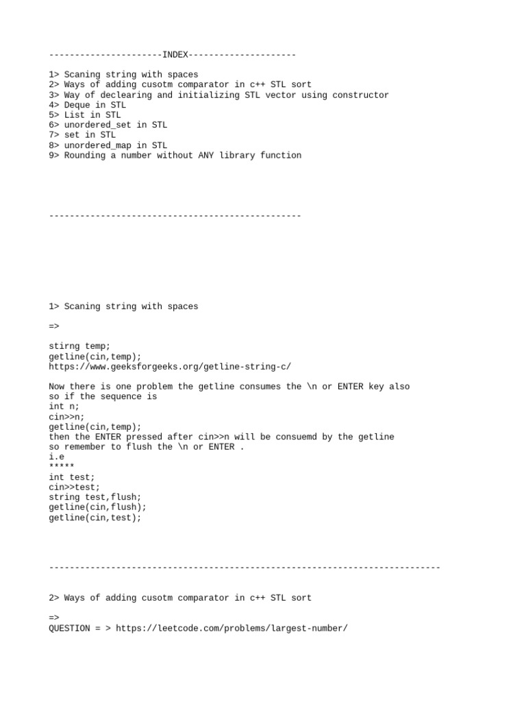 C++ Notes For STL | PDF | Software Development | C++