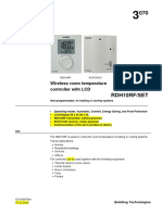 Wireless Room Temperature Controller With LCD: Rdh10Rf RCR10/433