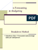 Sales Forecasting & Budgeting Techniques