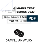Mains Test SERIES 2020: Sample Answers