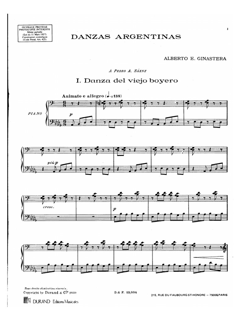 Danzas Argentinas Op.2 | PDF