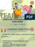 Effective Team Building and Team Work: Obanya, O..A & Aishat Ali