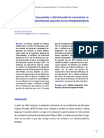 Impacto de la evaluación y certificación de calidad en la educación superior privada en México