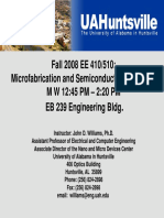 Fall 2008 EE 410/510: Microfabrication and Semiconductor Processes