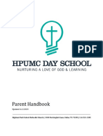 HPUMC Day School Parent Handbook - 2021-22