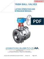 Microfinish Ball Valves: Installation Operation and Maintenance Manual