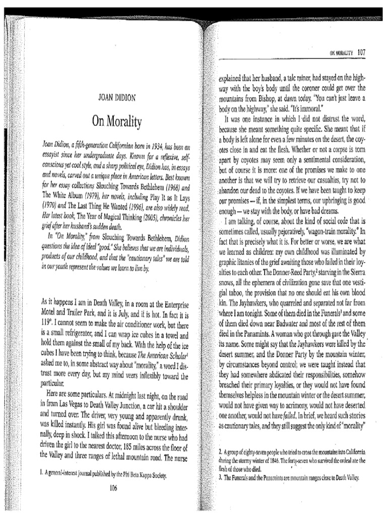 Didion On Morality PDF Rotated PDF