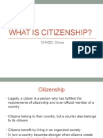 What Is Citizenship?: CHV2O: Civics