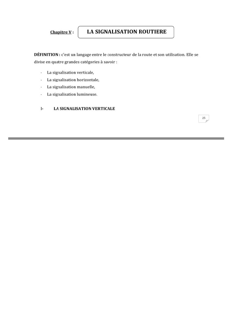 Cours Sur La Signalisation Routière | PDF