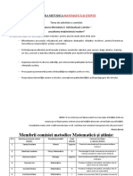 Comisia Metodica Matematică Și Științe