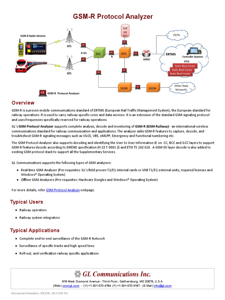 GSM R Protocol Analysis Brochure | PDF | 3 Gpp | Gsm