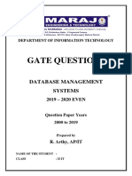 Gate Questions: Database Management Systems