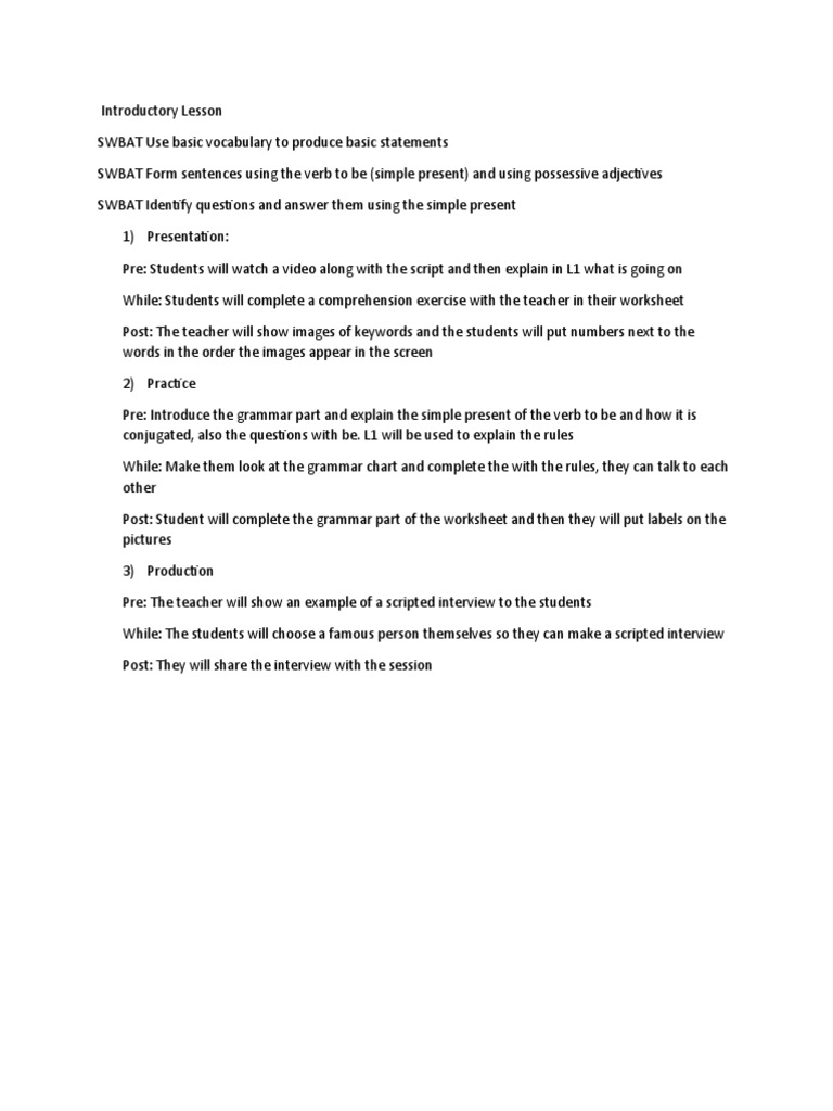 Lesson Plan | PDF | Career & Growth | Language Arts & Discipline