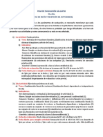 Plan de Evaluación 5to Año. 2do Lapso