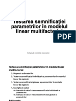 Curs 6. Testarea Semnificației Parametrilor În Modelul Multifactorial de Regresie Lineară