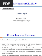 Fluid Mechanics (CE-2513) : Ammar Ayub